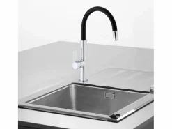 Reflet mezclador para fregadero cromado y negro^Essebagno Clearance