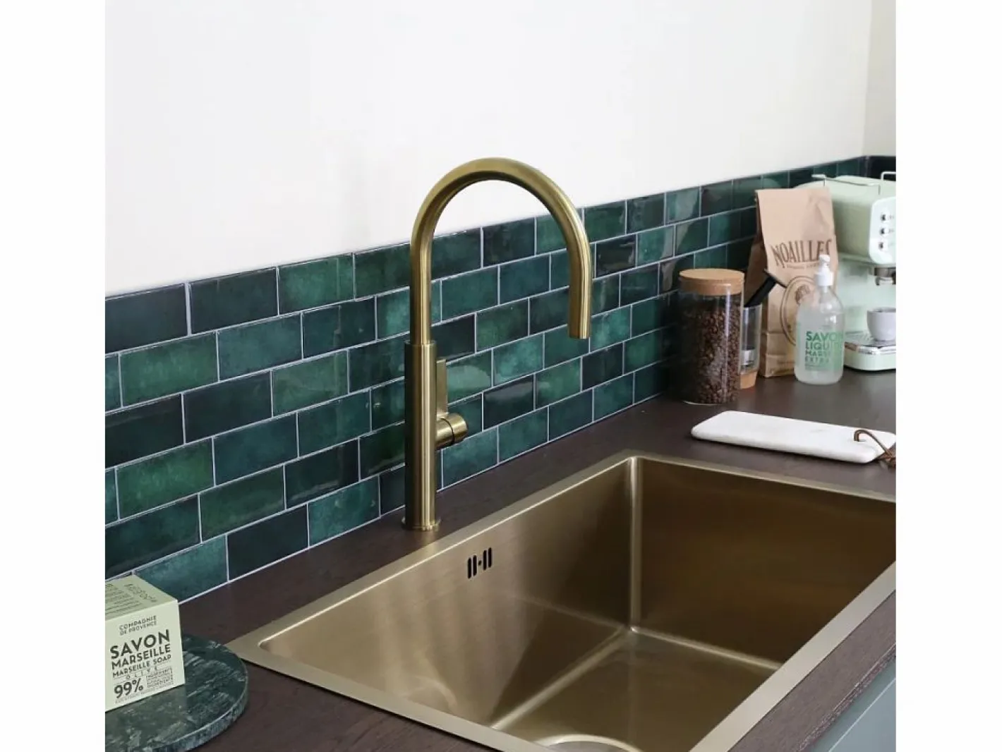 Essebagno Reflet mezclador para fregadero cepillado Dorado Discount