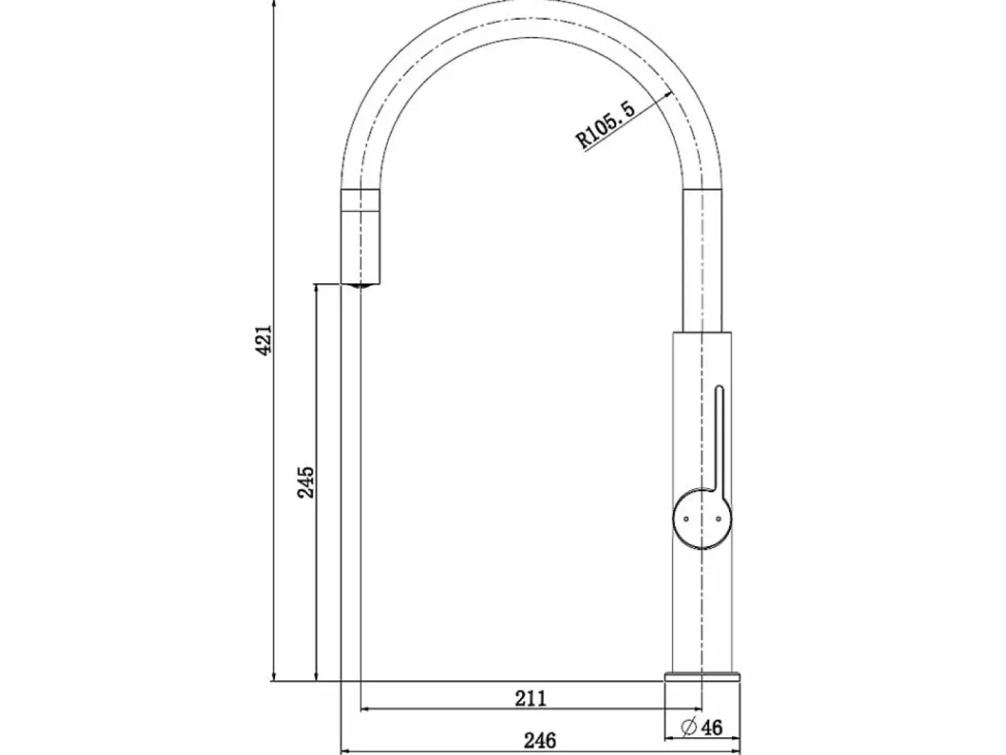 Essebagno Reflet mezclador para fregadero cepillado Dorado Discount