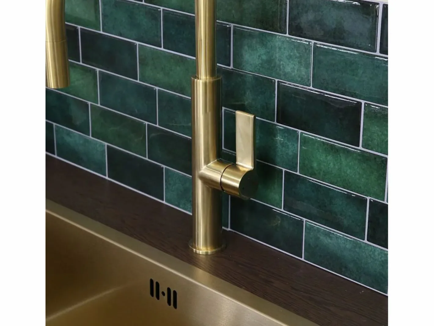 Essebagno Reflet mezclador para fregadero cepillado Dorado Discount