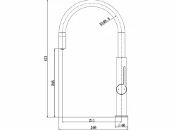 Essebagno Grifo De Cocina|Reflet mezclador para fregadero de cobre cepillado