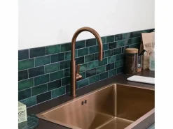 Essebagno Grifo De Cocina|Reflet mezclador para fregadero de cobre cepillado