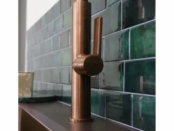 Essebagno Grifo De Cocina|Reflet mezclador para fregadero de cobre cepillado