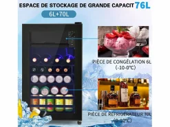 Refrigerador de 76 litros con iluminación LED - Estantes ajustables -^Hauss Spole Sale