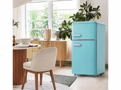 DripeX Refrigerador de doble puerta con ajustes y ruedas - 72L - 120kWh/año - Nivel de ruido bajo de 39 dB - Clase E - 45x44x91cm Verde Clearance
