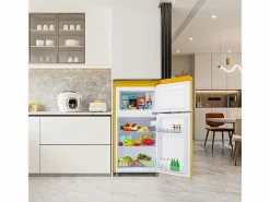DripeX Electrodomésticos De Frío|Refrigerador de doble puerta con ajustes y ruedas - 72L - 120kWh/año - Nivel de ruido bajo de 39 dB - Clase E - 45x44x91cm