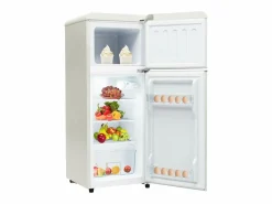 DripeX Refrigerador de dos puertas, 28L + 64L, con 3 estantes y LED, -27 ° C a 13 ° C, 116 kWh/año, eficiencia energética de Blanco Outlet