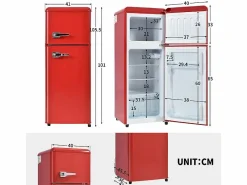 Refrigerador 28L+64L, -27°C~13°C, 116 kWh/año, 45dB, eficiencia energética D, , 41x45.5x105.5cm^DripeX Discount