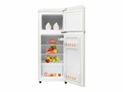 Refrigerador retro de 92 litros con 2 puertas e iluminación LED - -27 °C a 13 °C - antiguo^Hauss Spole Online