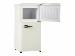 Hauss Spole Electrodomésticos De Frío|Refrigerador retro. Frigorífico-congelador combinado con un volumen total de 60 litros, un volumen de congelador de 22 litros.