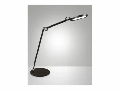 Regina - Lámpara de mesa ajustable Fabas Luce negra - LED táctil de 9 W integrado, regulable, CCT (3000K, 4000K, 5000K, 6000K)^ Clearance