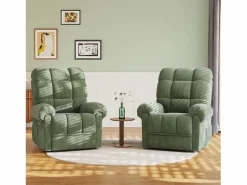 DripeX Sillón Escandinavo|Relájate sillón de terciopelo eléctrico de sillón, silla de ocio ajustable con USB, respaldo ajustable, antiestático con reposapiés - 96x97x104cm