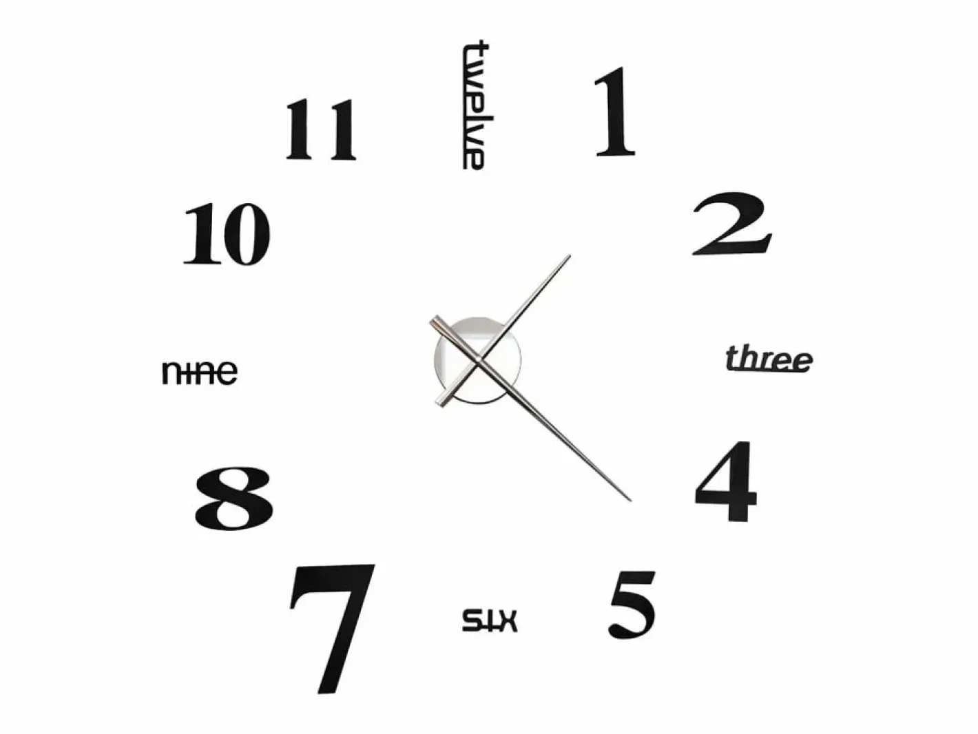 Reloj 3D de pared con diseño moderno 100 cm XXL ES648634^ Discount