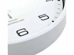 vidaxl Reloj de pared Cloc radiocontrol /negro Ø31 cm Blanco Best