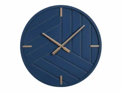 OZAIA Reloj de pared contemporáneo - D. 50 cm - MDF - Azul y dorado - HERTI Azul / Dorado