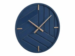 OZAIA Reloj de pared contemporáneo - D. 50 cm - MDF - Azul y dorado - HERTI Azul / Dorado