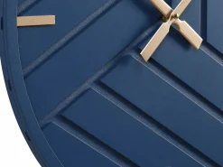 OZAIA Reloj de pared contemporáneo - D. 50 cm - MDF - Azul y dorado - HERTI Azul / Dorado