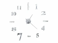 Reloj de pared 3D de diseño moderno 100 cm XXL ES311372 Plateado Discount