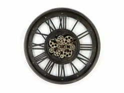 Reloj de pared de engranajes - metal y vidrio - D. 60 cm - Negro - ASTORIA^OZAIA Online