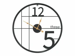 Reloj de pared de hierro Ø50 cm ES824264 Negro Hot