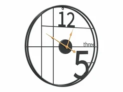 Reloj de pared de hierro Ø50 cm ES824264 Negro Hot