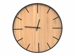 Reloj de pared de hierro y madera de ingeniería marrón Ø39 cm ES318995 Marru00f3n Best
