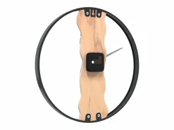 Reloj De Pared|Reloj de pared de hierro y madera de roble marrón Ø35 cm ES345202