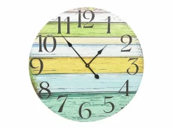 Reloj de pared de MDF 60 cm ES735100 Multicolor New