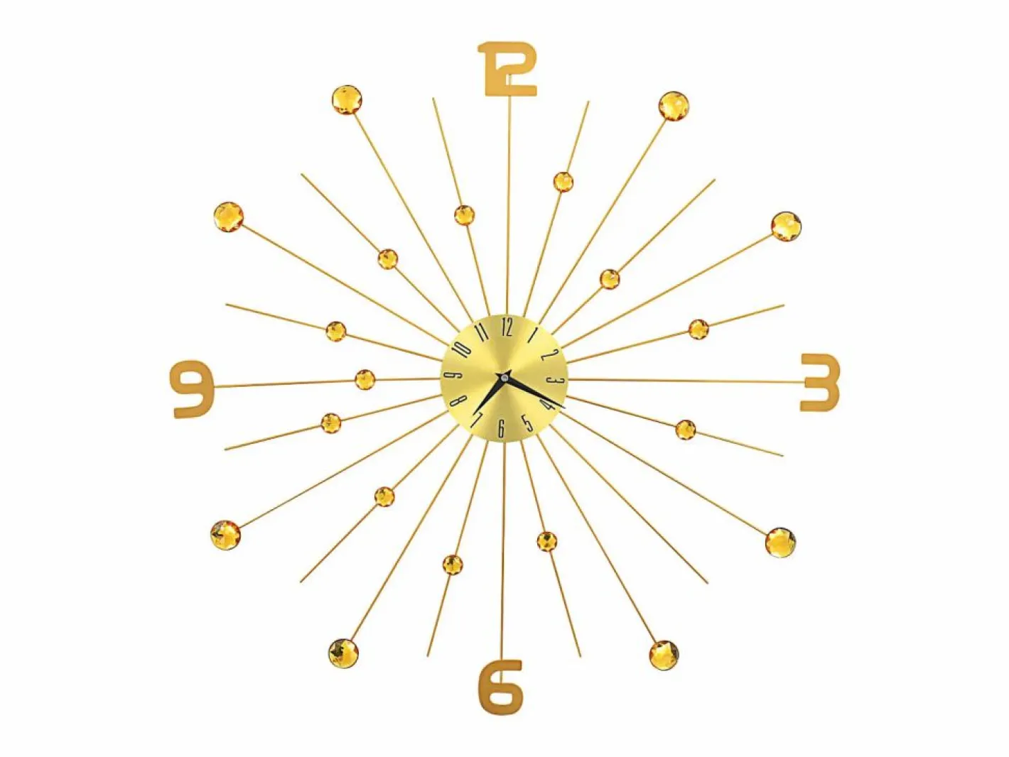 Reloj de pared de metal 70 cm ES475332 Dorado