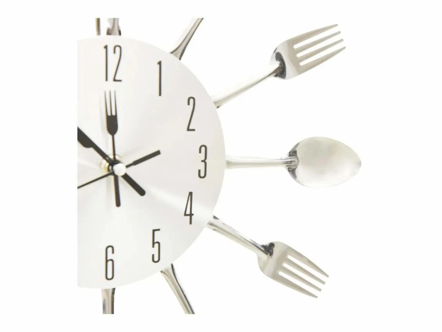 Reloj De Pared|Reloj de pared diseño cuchara y tenedor 31 cm aluminio ES906791