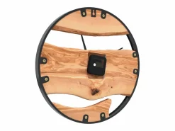 Reloj de pared hierro y madera de olivo marrón Ø35 cm ES871804 Marru00f3n Hot