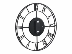Reloj de pared industrial - D. 80 cm - metal - Negro y dorado - KARIAL^INSIDEART