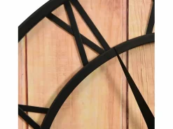 Reloj de pared MDF y hierro marrón y negro 39 cm ES943398^ Sale
