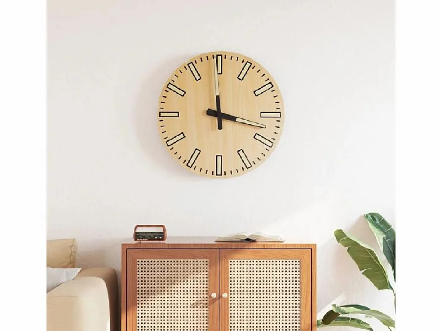 Reloj de pared Monet amarillo Ø30 cm^vidaxl