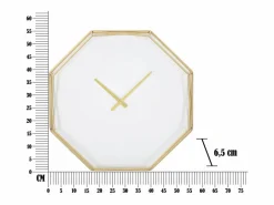 Reloj de pared octagonal de metal dorado Octagonal^ Hot