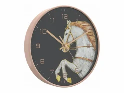 Reloj de pared poliestireno y cristal y blanco Ø29,5 cm ES642293 Dorado Hot