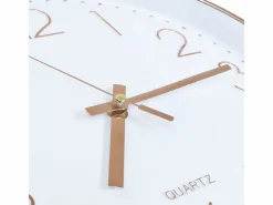 vidaxl Reloj de pared redondo /dorado Ø30 cm Rosa Clearance