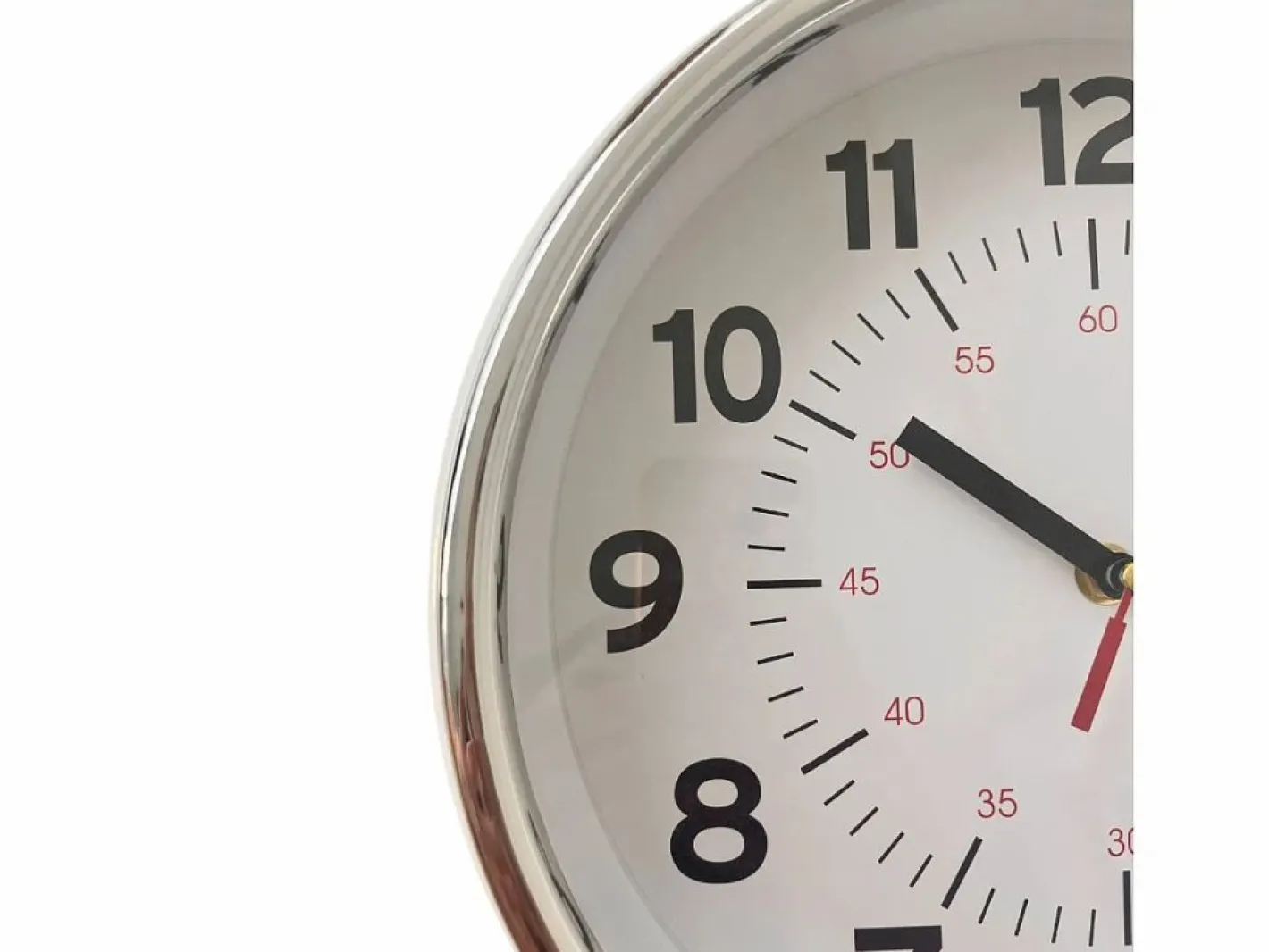 Reloj De Pared|Reloj de pared Second plata/blanco Ø29 cm