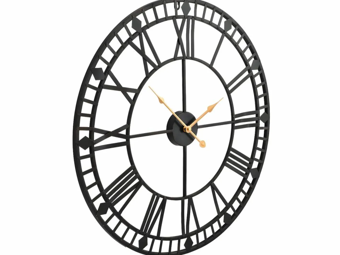 Reloj de pared vintage movimiento cuarzo metal 60 cm XXL ES885500 Negro Online