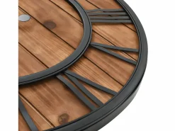 Reloj de pared vintage movimiento cuarzo madera metal 60 cm XXL ES413888^ Online