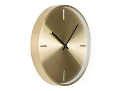 House Nordic Reloj De Pared|Reloj redondo de pared dorada en aluminio Ø 30 cm