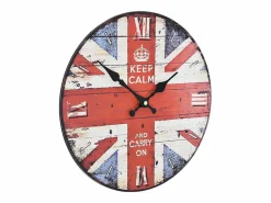 Reloj vintage de pared con flores UK 30 cm ES791813^ Outlet