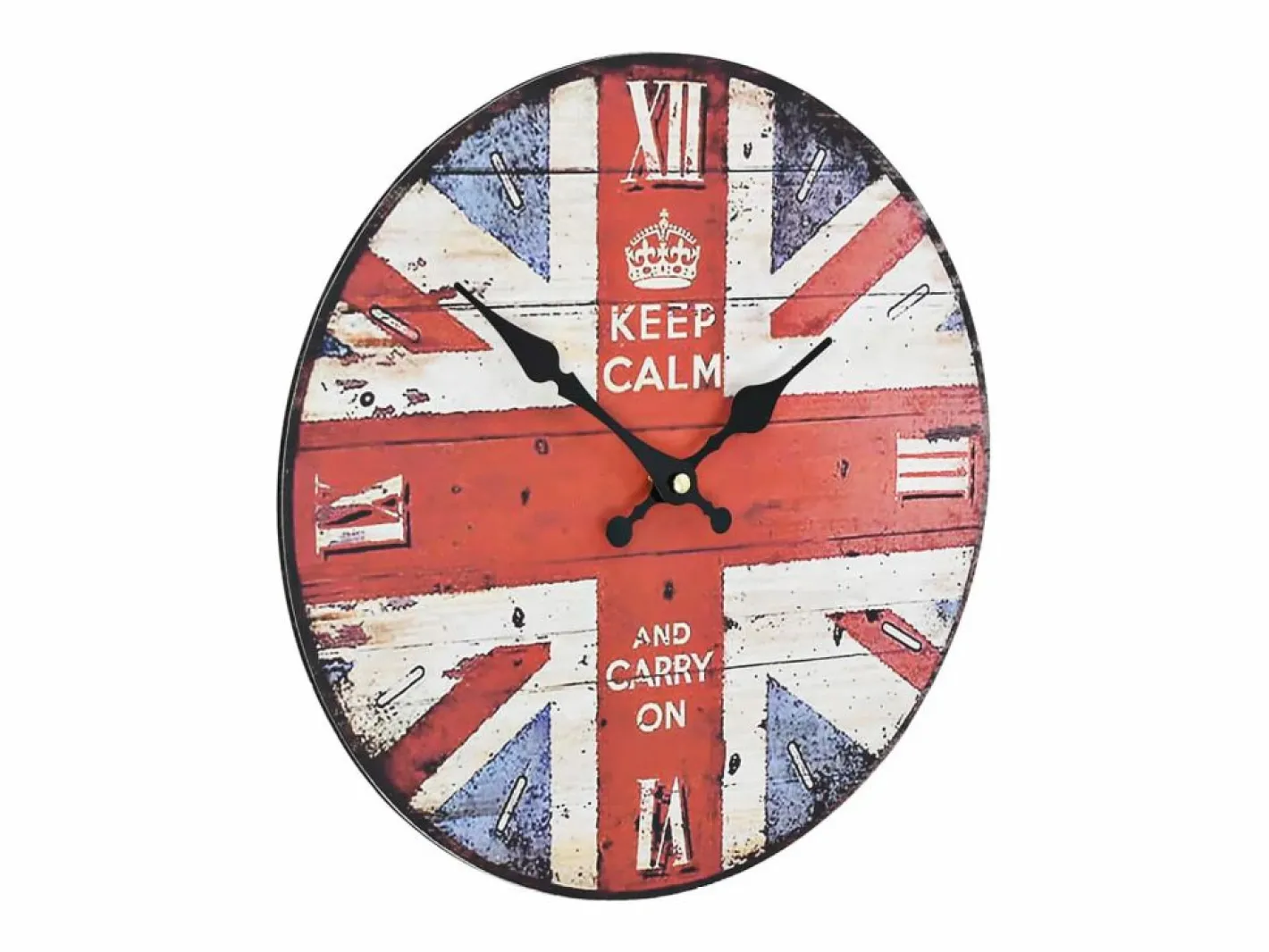 Reloj vintage de pared con flores UK 30 cm ES791813^ Outlet