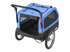 Remolque bicicleta SucceBuy para Perro, Carga 40 kg, Cochecito de Animales de Compañía 2 en 1, Marco Plegable Fácil con Rueda a Liberación Rápida^ Hot