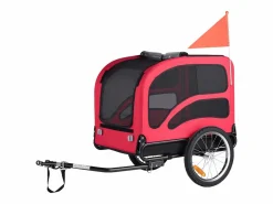 Transportín De Paseo Para Animales|Remolque bicicleta SucceBuy para Perro, Carga 45 kg, Porta Animales de Compañía de Bicicletas, Marco Plegable Fácil con Rueda a Liberación Rápida, Reflector