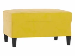 Reposapiés 70x55x41 cm Terciopelo Amarillo Clearance