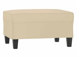 Reposapiés 70x55x41 cm Tejido Microfibra Crema Outlet