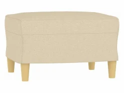 Reposapiés 60x50x41 cm Tela Crema Discount