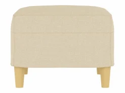 Reposapiés 60x50x41 cm Tela Crema Discount