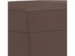 Reposapiés de cuero sintético marrón 70x55x41 cm ES835761^